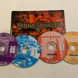 Lands of Lore III 90s Vintage PC CD Game and Manual